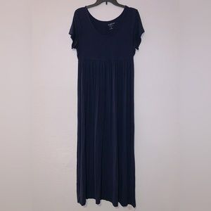 Maternity a:glow™ Scoopneck Maxi Dress Size Medium- Navy Blue
